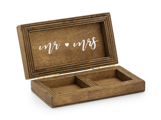 Wooden wedding ring box, 10x5,5cm