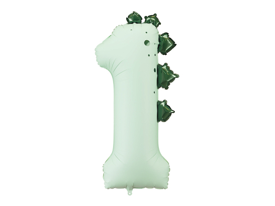 Foil balloon Number ''1'' Dinosaur, 92cm, mix