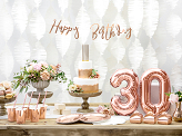 Foil Balloon Number ''3'', 35cm, rose gold