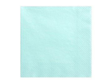 Napkins, 3 layers, pale turquoise, 33x33cm (1 pkt / 20 pc.)