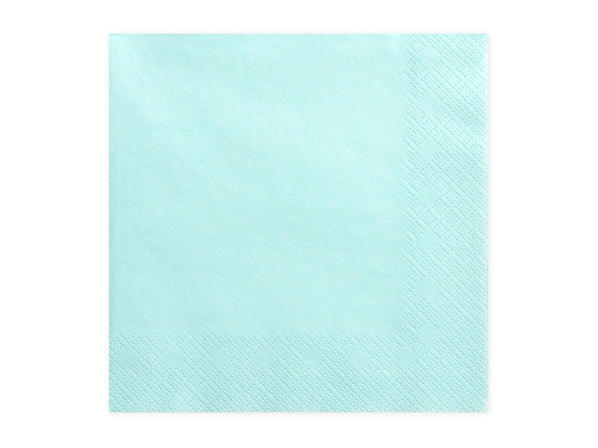 Napkins, 3 layers, pale turquoise, 33x33cm (1 pkt / 20 pc.)