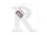Wooden letter R, white, 19.5x20cm