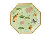 Papierowe plates Safari, 23 cm, mix (1 pkt / 6 pc.)