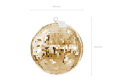 Disco mirror ball, champagne gold, 40 cm
