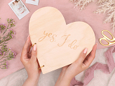 Wooden guest book - Heart, 26.5x25 cm