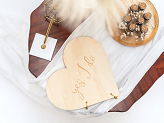 Wooden guest book - Heart, 26.5x25 cm