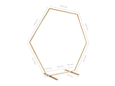 Hexagon backdrop stand, gold, 2m