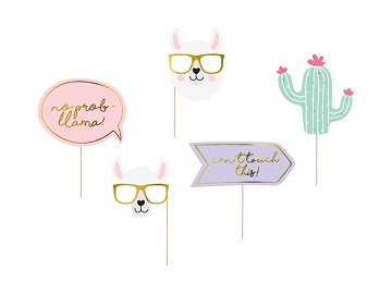 Photo props Llama, mix (1 pkt / 5 pc.)