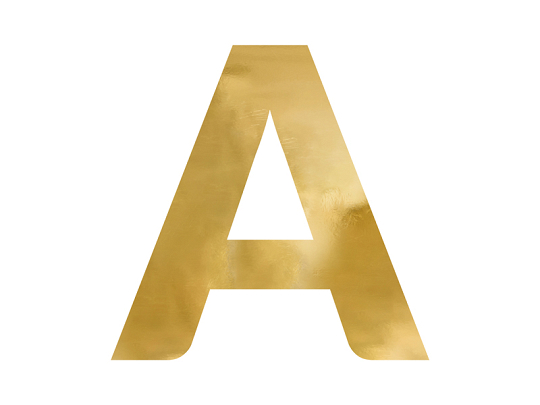 Mirror letter ''A'', gold, 61x60 cm