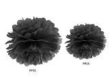 Tissue paper Pompom, black, 25cm