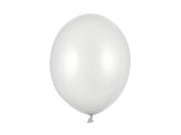 Strong Balloons 30cm, Metallic Silver Snow (1 pkt / 100 pc.)