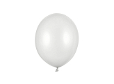 Strong Balloons 23cm, Metallic Silver Snow (1 pkt / 100 pc.)