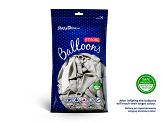 Strong Balloons 23cm, Metallic Silver Snow (1 pkt / 100 pc.)