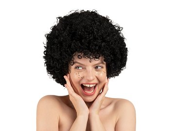 Afro wig, black