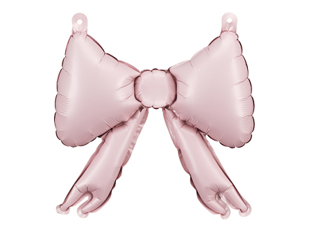 Foil balloons for garlands Bows, 25.5 x 25 cm, powder pink