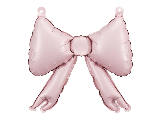 Foil balloons for garlands Bows, 25.5 x 25 cm, powder pink (1 pkt / 5 pc.)