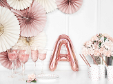 Foil Balloon Letter ''A'', 35cm, rose gold