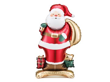 Standing foil balloon Santa Claus, 48.5x84 cm, mix