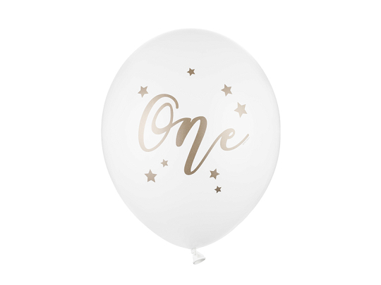 Balloons 30 cm, One, Pastel Pure White (1 pkt / 50 pc.)