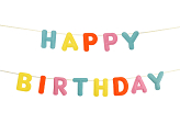 Felt Banner, Happy Birthday, mix, 3m