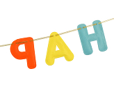 Felt Banner, Happy Birthday, mix, 3m
