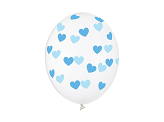 Balloons 30cm, Hearts, Crystal Clear (1 pkt / 50 pc.)