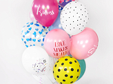 Balloons 30cm, Hearts, Crystal Clear (1 pkt / 50 pc.)