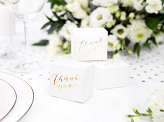 Boxes Thank you, white, 6x3.5x5.5cm (1 pkt / 10 pc.)