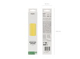 Plastic straws, 23 cm, yellow (1 pkt / 12 pc.)