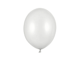 Strong Balloons 27cm, Metallic Silver Snow (1 pkt / 50 pc.)