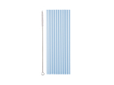 Plastic straws, 23 cm, light blue (1 pkt / 12 pc.)