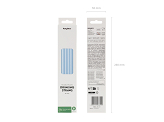 Plastic straws, 23 cm, light blue (1 pkt / 12 pc.)