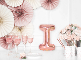 Foil Balloon Letter ''I'', 35cm, rose gold