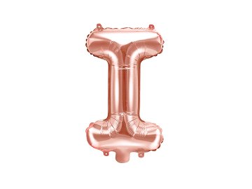 Foil Balloon Letter ''I'', 35cm, rose gold