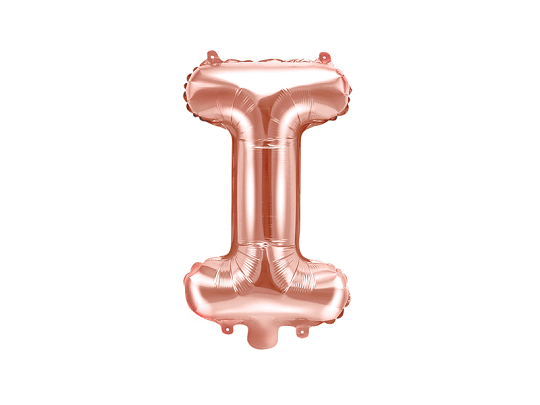 Foil Balloon Letter ''I'', 35cm, rose gold