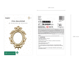 Foil Balloon Frame, 78x95 cm, gold