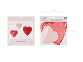 Paper honeycomb decorations Hearts, mix, 20-30 cm (1 pkt / 3 pc.)
