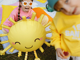 Foil Balloon Sun, 91x77 cm, yellow