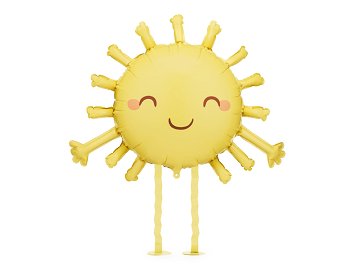 Foil Balloon Sun, 91x77 cm, yellow