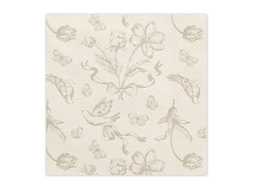 Napkins Flowers, 33x33, mix (1 pkt / 12 pc.)
