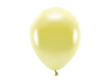 Eco Balloons 26cm metallic, light yellow (1 pkt / 10 pc.)