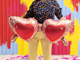 Foil balloon Heart glasses, 115,5x52 cm, mix
