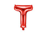 Foil Balloon Letter ''T'', 35cm, red