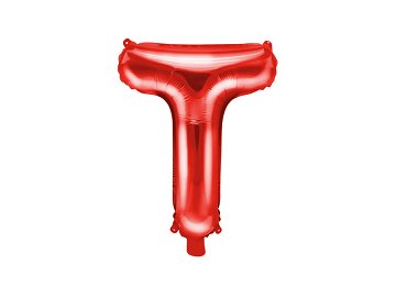 Foil Balloon Letter ''T'', 35cm, red