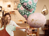 Foil balloons Heart with flowers, 45 cm, mix