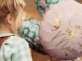 Foil balloons Heart with flowers, 45 cm, mix