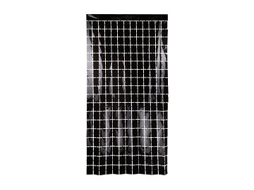 Party curtain Square, black, 100x200cm