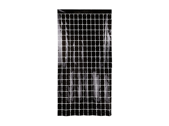 Party curtain Square, black, 100x200cm