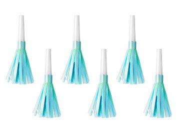 Party horns, sky-blue (1 pkt / 6 pc.)