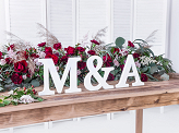 Wooden letter A, white, 21.5x20cm